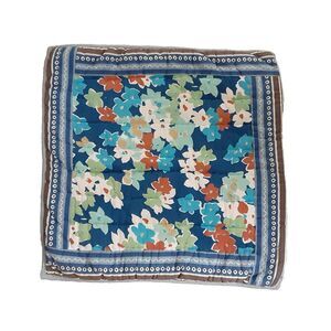 Company Store Bohemian quilted reversible throw pillow floral cotton 17X18